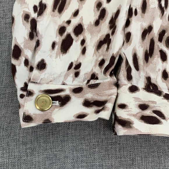 Chico's Long Sleeve Leopard Button Down Jacket Size 3 = XL Animal Print Top - Picture 2 of 14